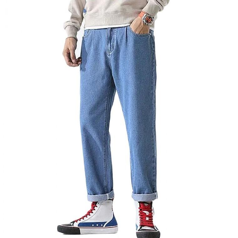 남성 데님 일자 청바지 데일리 팬츠