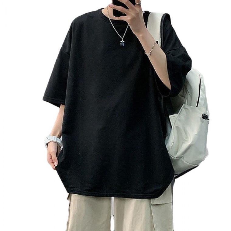 남성 무지 옆트임 반팔 티셔츠