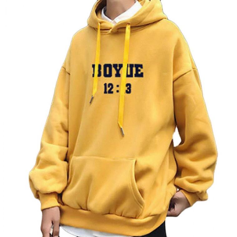 남성 기모 오버핏 후드티 데일리 티셔츠