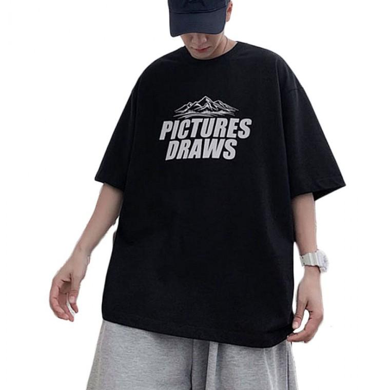 남성 프린팅 반팔 티셔츠 데일리 패션
