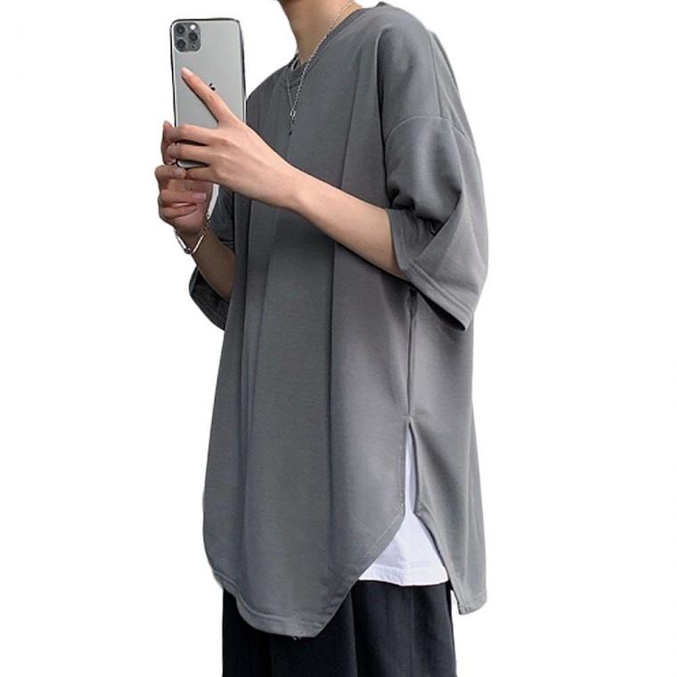 남성 오버핏 반팔 티셔츠 캐주얼