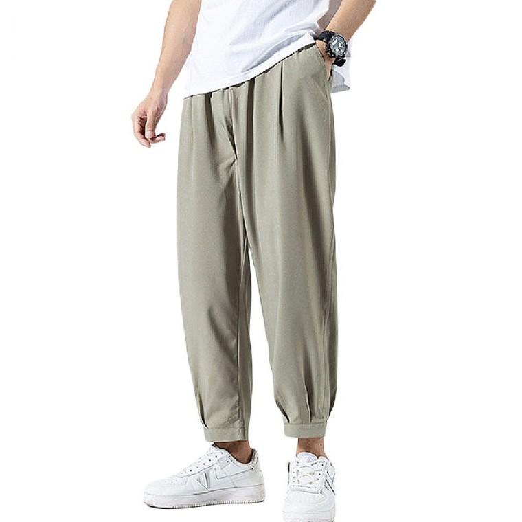 남성 린넨 배기 7부 바지 데일리 팬츠