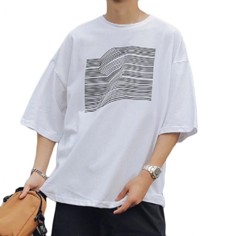 남성 오버핏 반팔티 여름 티셔츠