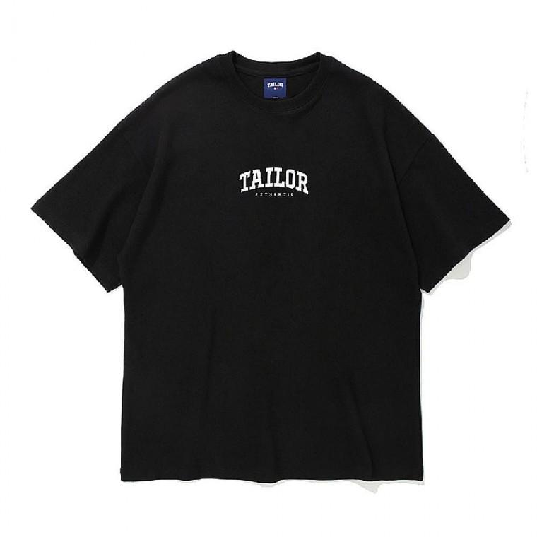 남자 여름 블랙 오버핏 반팔 티셔츠