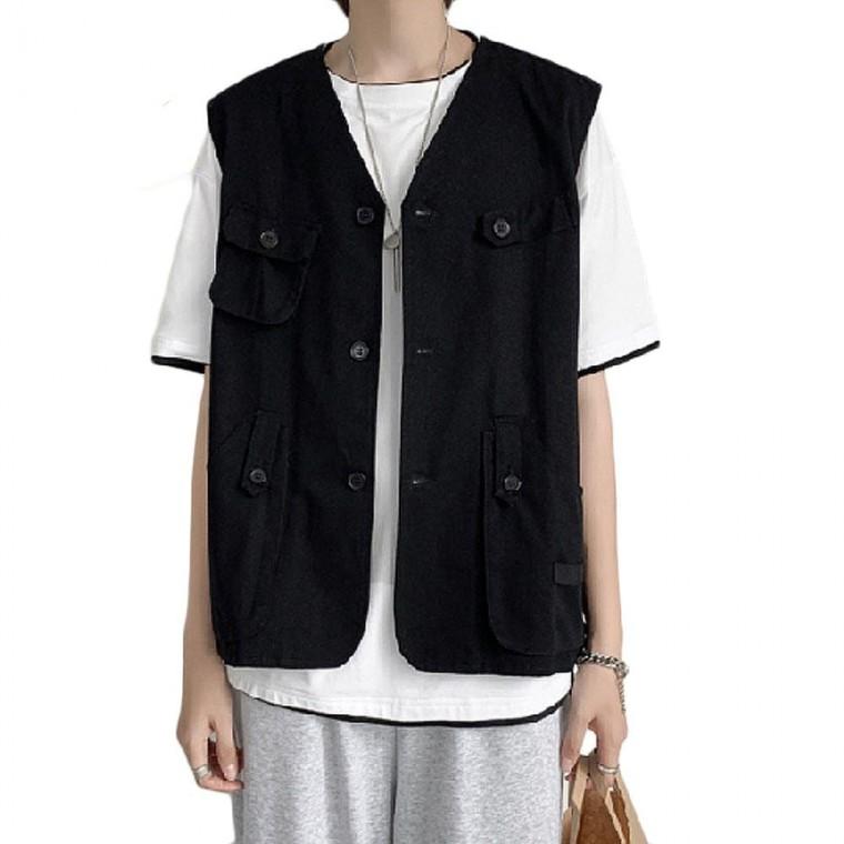남녀공용 포켓 조끼 패션 베스트