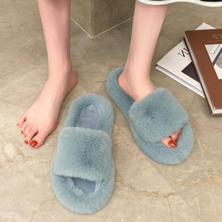 여성 사무실 털슬리퍼 실내화 빅사이즈 베이직 퍼 슬리퍼 거실화