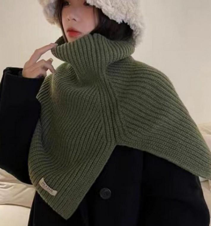 여성 니트 넥워머 숄더 터틀넥 목폴라 목도리 목토시 머플러 간절기 방한