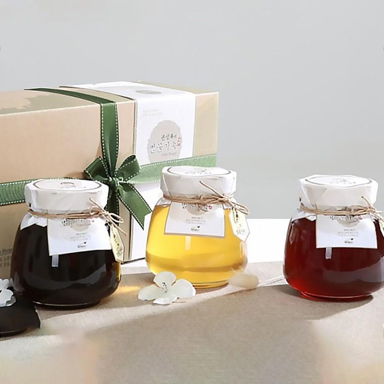윤상복의 벌꿀가족 3호VIP(밤나무1kg+대추나무1kg+아카시아1kg)