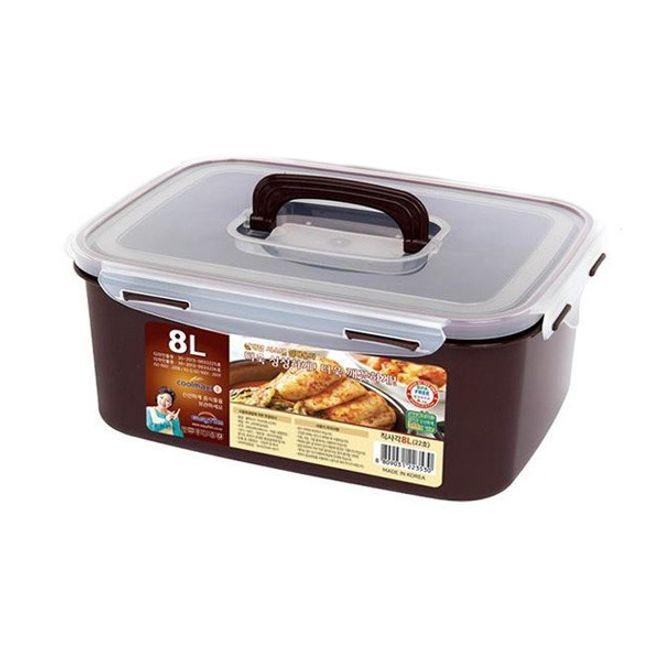 쿨맥시 밀폐용기 김치통 정리 반찬통 사각 22호 8.0L