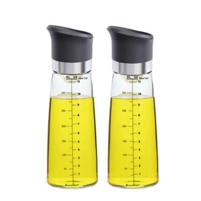 유리 오일병 들기름 참기름병 시럽병 소스병 340ml 블랙 2개입