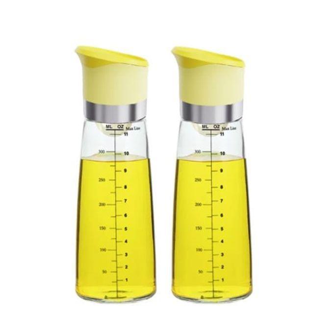 유리 오일병 들기름 참기름병 시럽병 소스병 340ml 옐로우 2개입