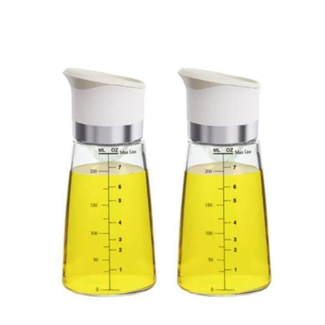 유리 오일병 들기름 참기름병 시럽병 소스병 230ml 화이트 2개입