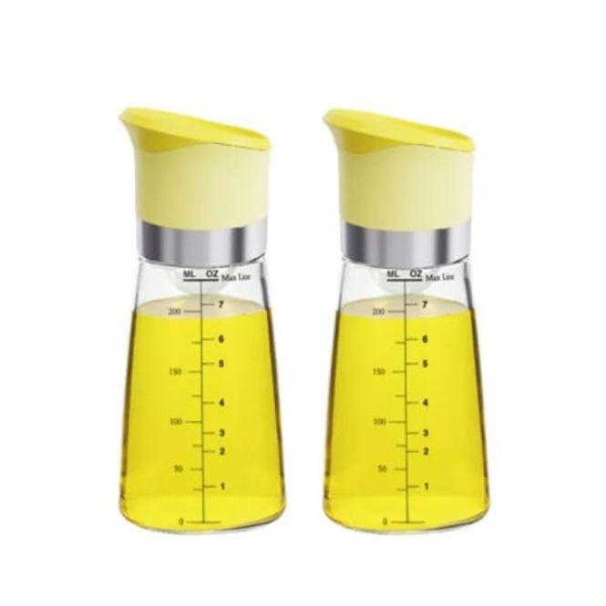 유리 오일병 들기름 참기름병 시럽병 소스병 230ml 옐로우 2개입
