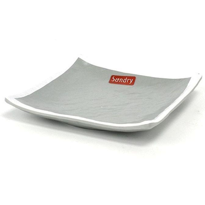 멜라민 그릇 사각 접시 쿠프 반찬 그릇 찬기 15cm