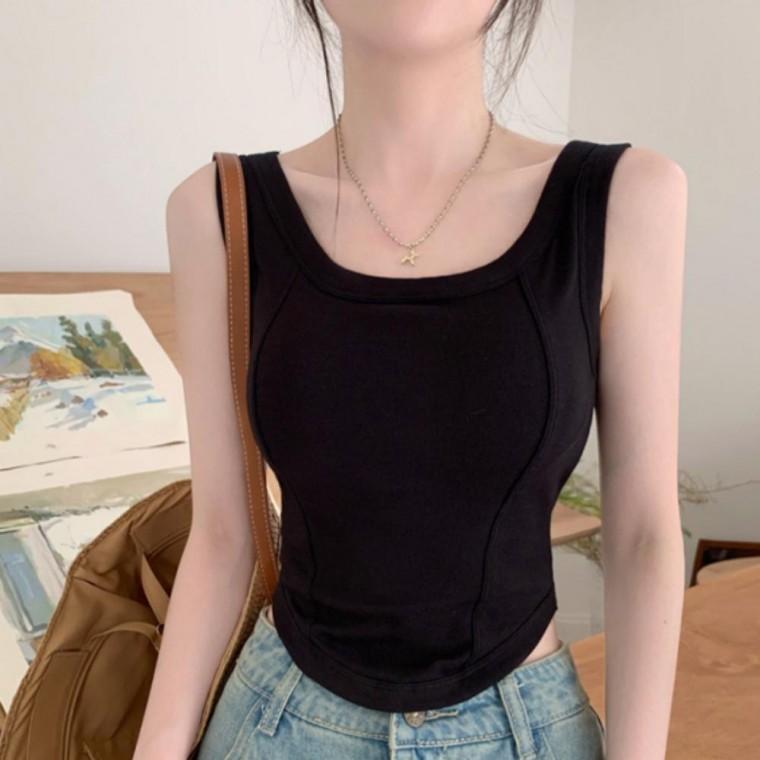 러닝탑 브라 나시 런닝 여성 캡내장 기본 이너