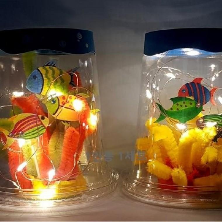 LED수족관 물고기 diy 바닷속 풍경 만들기재료 1개 세트 재료