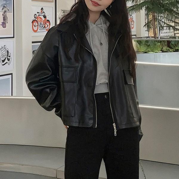 여성 간절기 시크 데일리 레더 자켓 RIDER07
