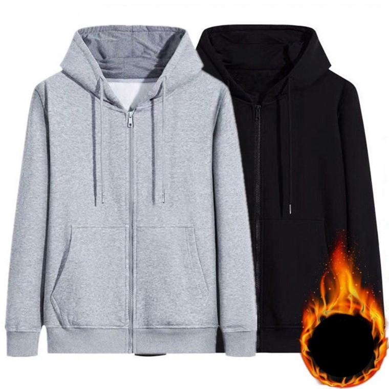 남여공용 캐주얼 데일리 기본기모 안감 후드 집업