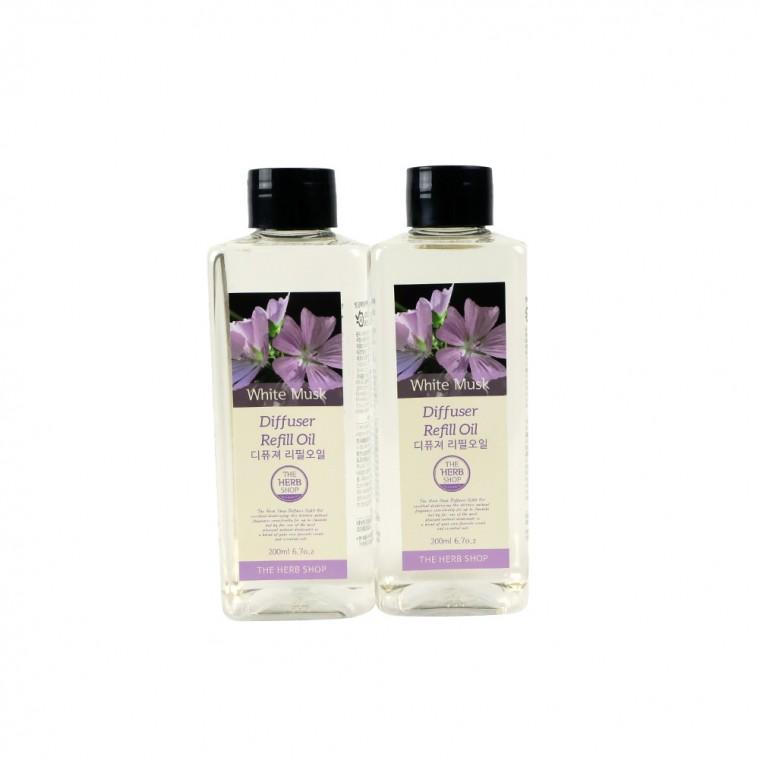 더허브샵 디퓨저 리필오일 200ml 2입 화이트머스크