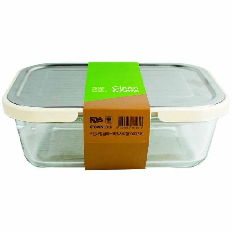 오븐락 스텐 내열글라스팩 직사각형 3호 1040ml(875611)