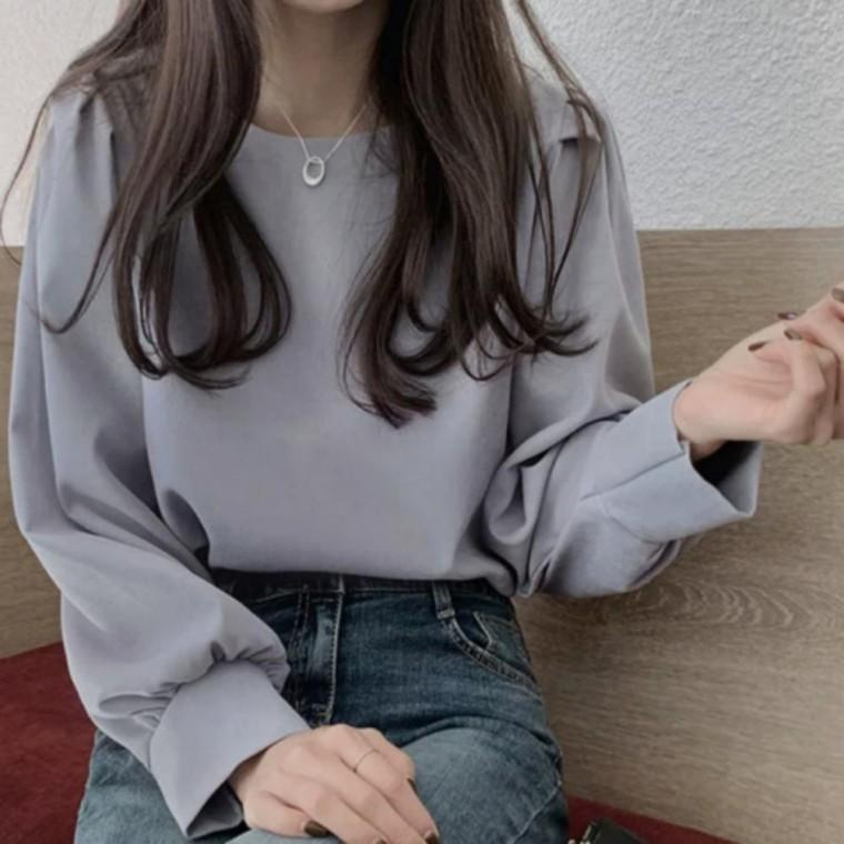여성 소프트 긴팔 블라우스 여리여리 데일리 코디 데일리