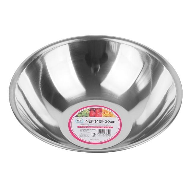 스텐 원형 믹싱볼-30cm 주방 조리 세척 대야 바가지