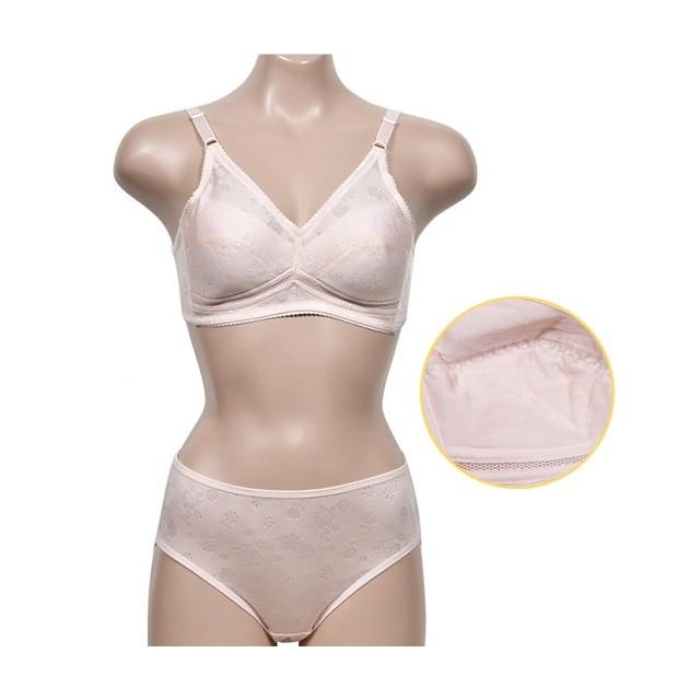 풀컵 부직포 노와이어 브라팬티세트 여성속옷