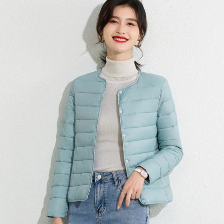 여성 경량 패딩자켓 투웨이넥 숏경량패딩 여성경량패딩