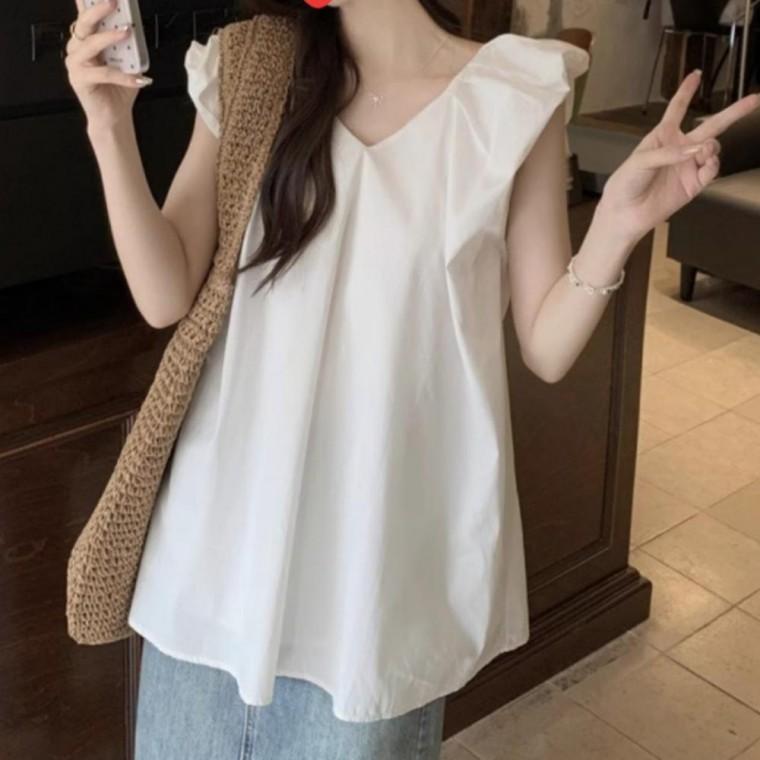 프릴라인 블라우스 데일리룩 캐주얼룩 데이트룩