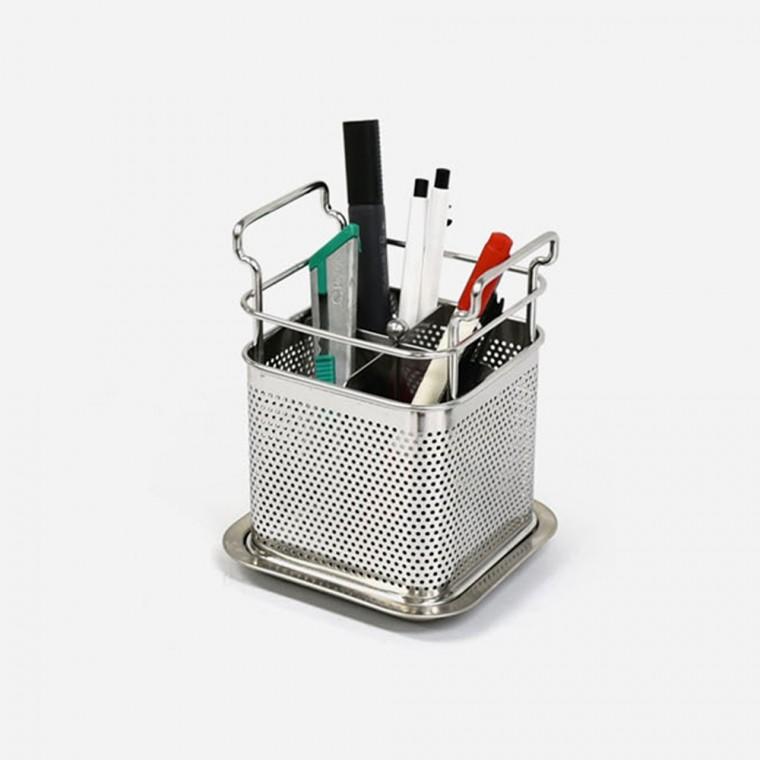 사각 타공 수저통 대