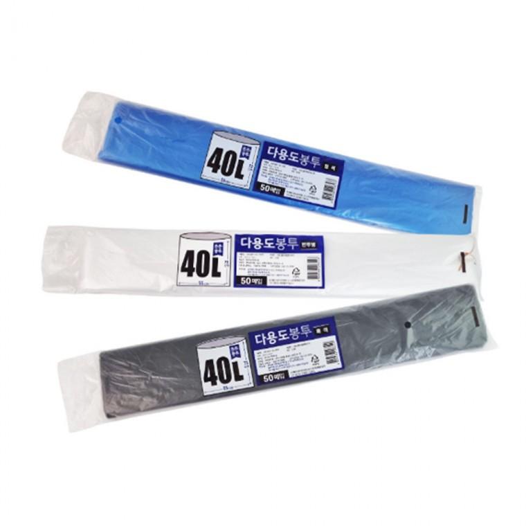 튼튼 다용도 봉투 분리수거 비닐봉투40L 50매