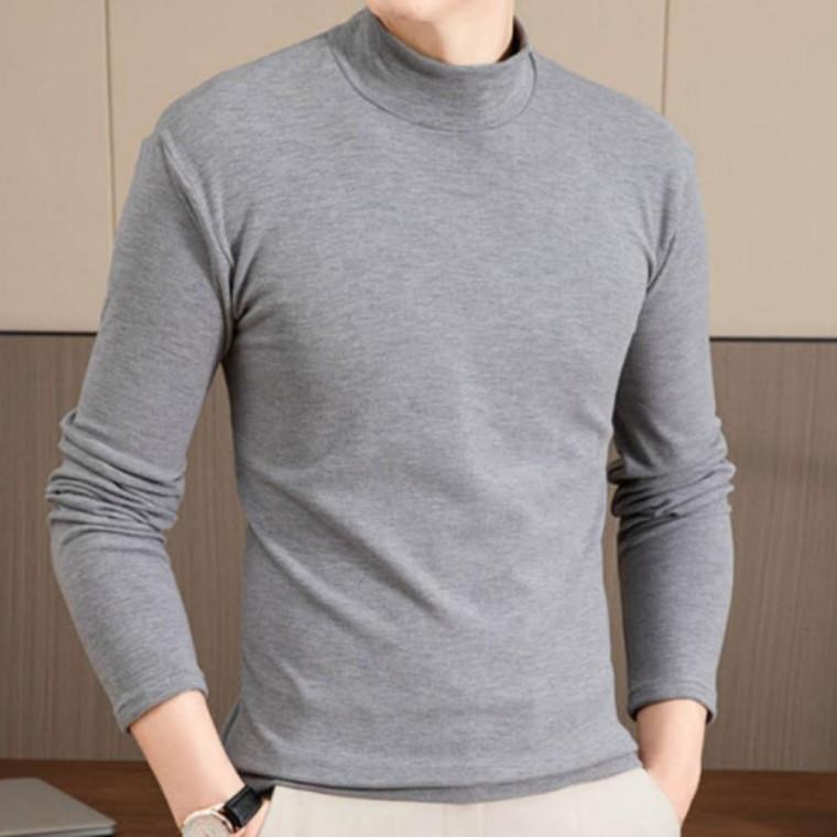 남성 기모 반목 폴라 티셔츠 플리스 긴팔티 도톰 폴라티