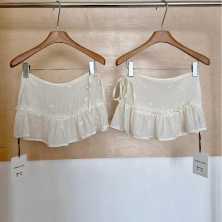 레이어드룩 랩업 스커트 바지코디 여성 치마