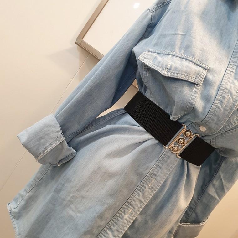 여성 레이어드 벨트 스판 밴딩 넓은 허리띠 폭 5CM