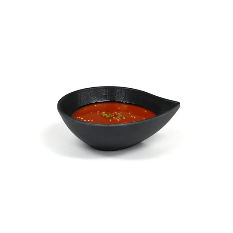 멜라민 블랙 체크 물방울 종지 8350