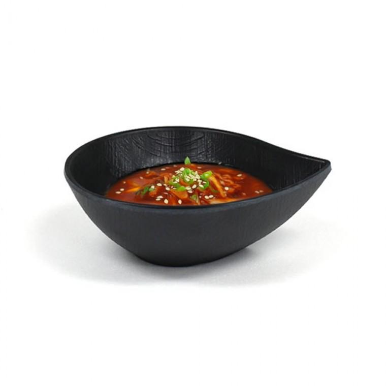 멜라민 블랙 체크 물방울 종지 8351