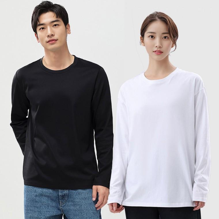 가을 봄 두꺼운 무지 긴팔 티셔츠 기본티 레이어드티 남자 여자 도톰한 긴팔면티