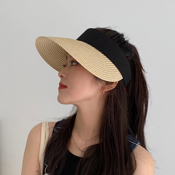 휴양지 패션 라탄 썬캡 데일리 3컬러 밀짚 여름 모자 LKC301