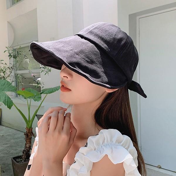 캐주얼 코튼 리본 디자인 썬캡 피서룩 데일리 모자 LKC302