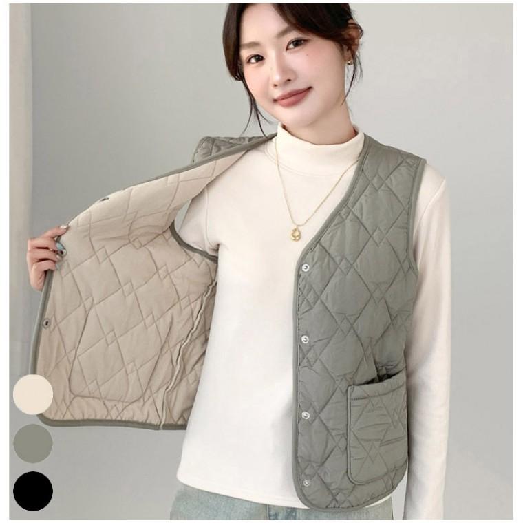 세미기모 포켓 경량 패딩조끼