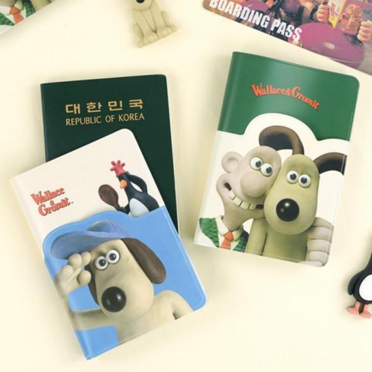 여권 커버 핑크풋 Case 월레스와그로밋 여권보관 지갑 Passport 해외여행 여권 케이스