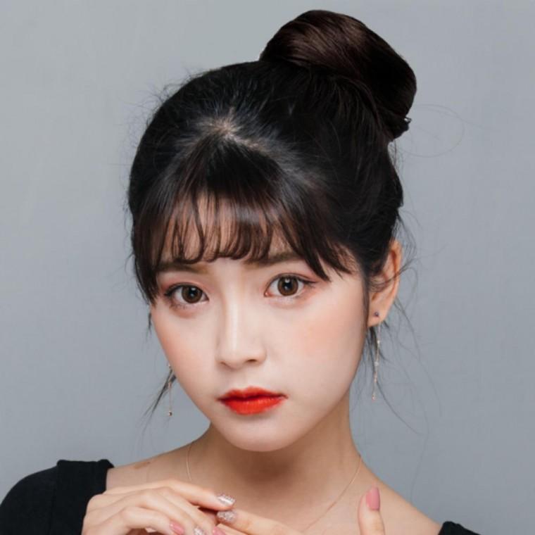 똥머리 가발 업스타일 올림 당고머리