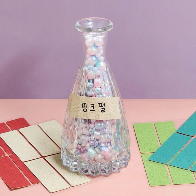 코르크 방수 4색 스티커 22x63mm
