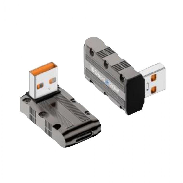 USB 3.1 3.0 TYPE C 6A 상향꺽임 젠더 F to M 120W