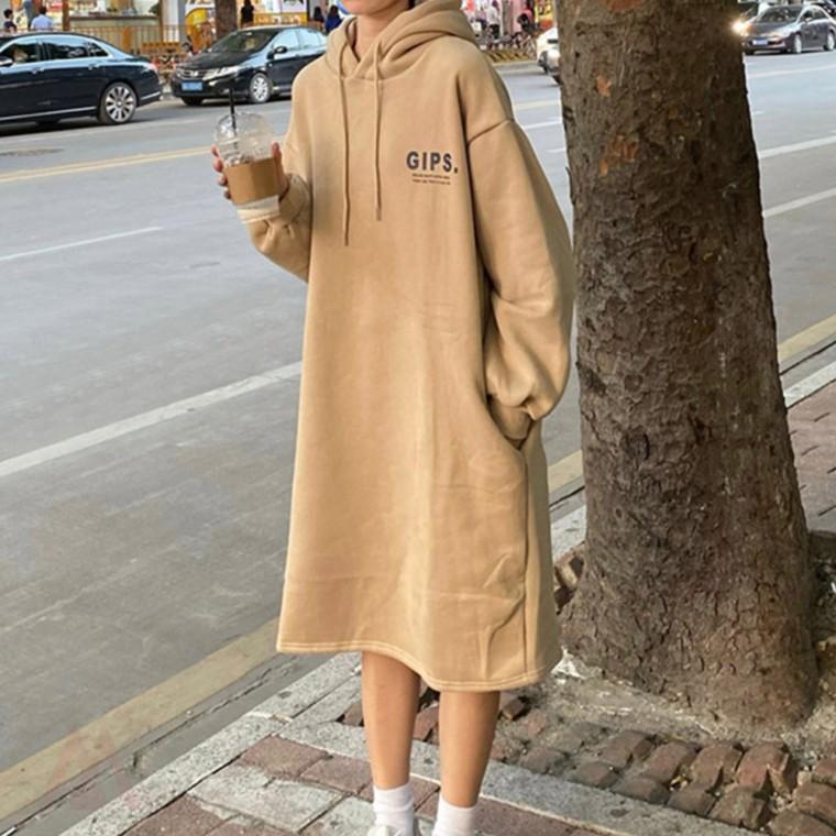 기모 후드 롱원피스 니트롱원피스 가을원피스 여자원피스