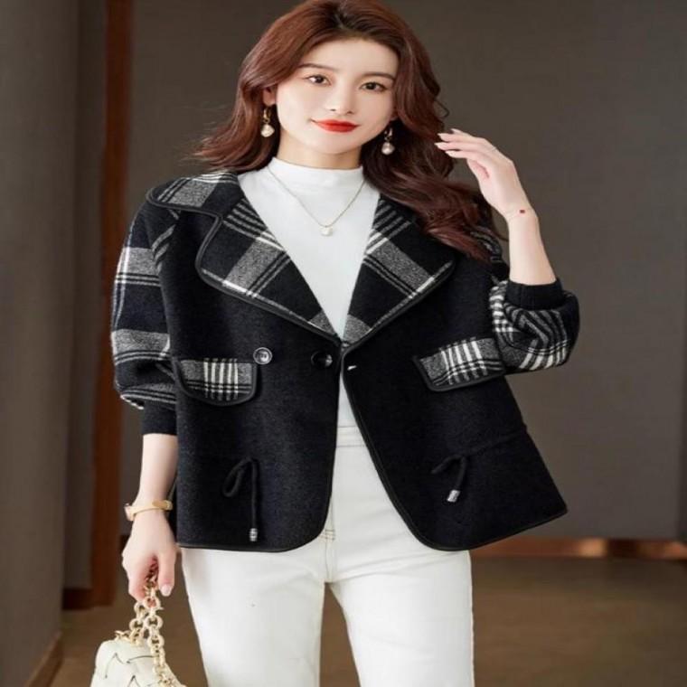 루즈핏 3컬러 큰 가을 간절기 자켓 재킷 카라 봄 체크 아우터 봄가을재킷