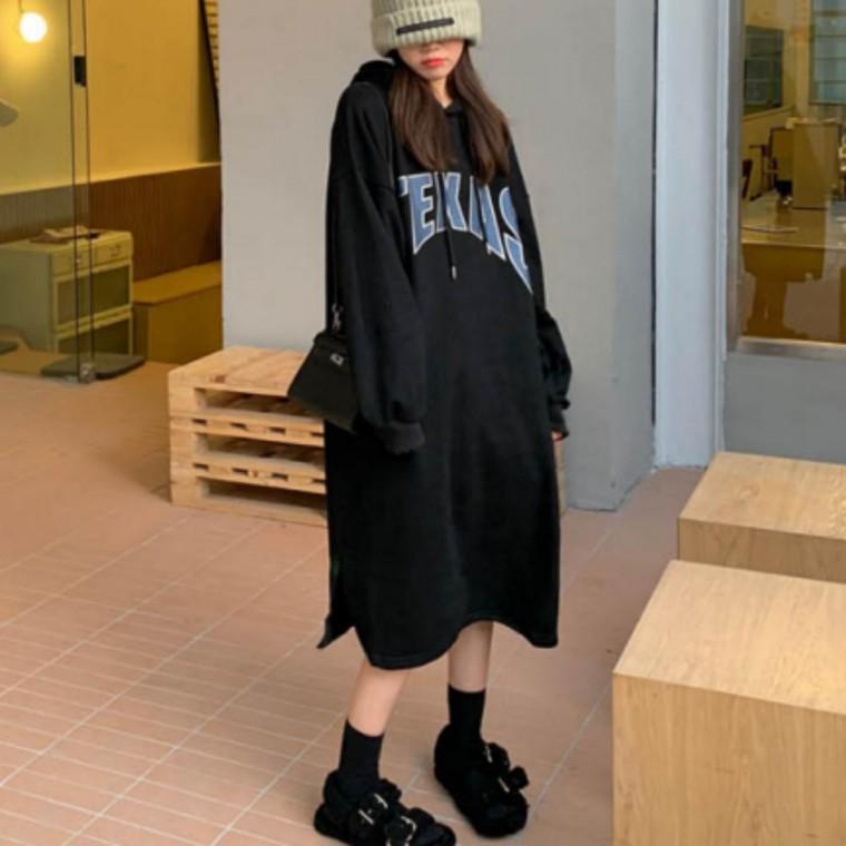 하객룩 겨울 원피스 간절기 모자달린 나들이 후드 기모 데일리 간절기 캐주얼 가을 가을 여성