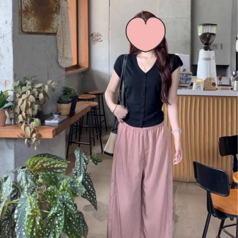 여름 페이크가디건 셔링라인 반팔 니트 JSCd0085 하트 가디건 브이넥니트 브이넥 베이직 여성 봄 가을가디