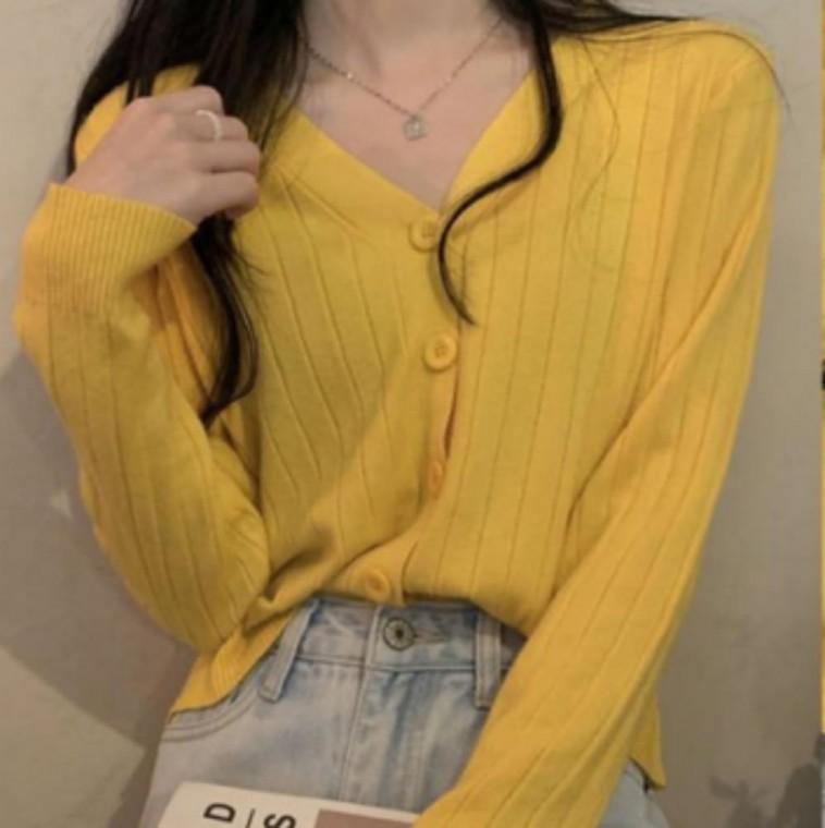 여성 사계절 립 브이넥 골지 니트 가디건 베이직 기본핏 이너 상의 데일리 가디건 봄 가을 코디