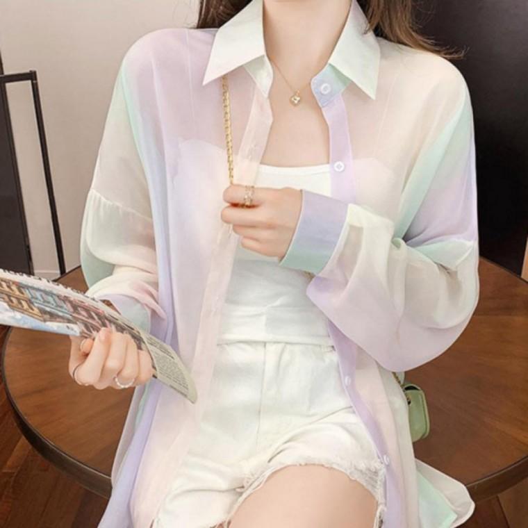 카라 셔츠 가디건 파스텔 컬러 루즈핏 긴팔 롱 여성 세련된 상의 예쁜 가을 아우터 코디룩